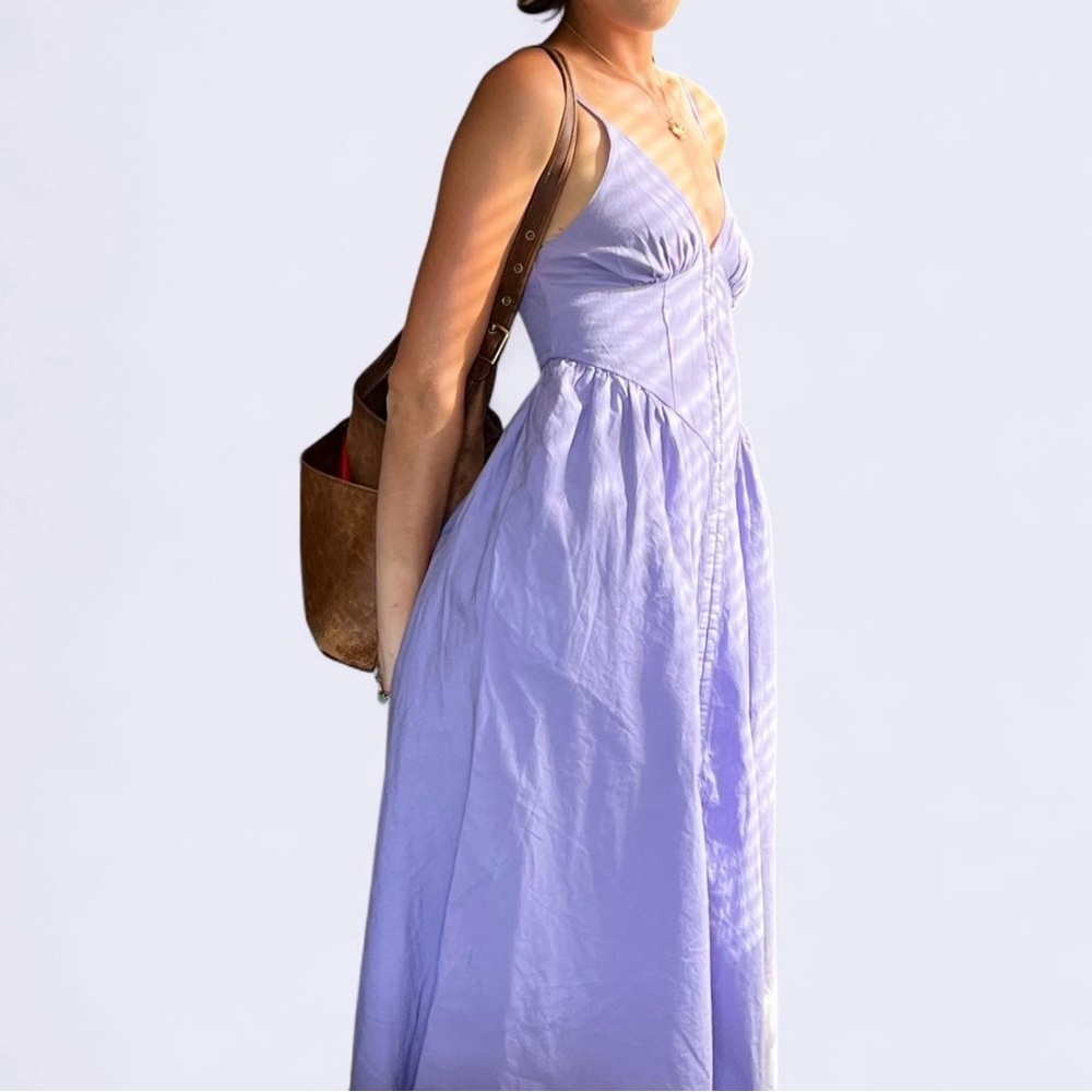 LAVENDER UO CORSET MIDI DRESS